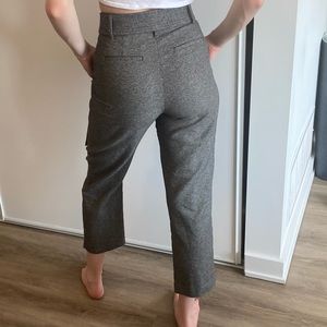 Aritzia tie front pant herringbone wool